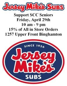 Jersey Mikes Fundraiser April 29